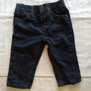 Infant jeans, dark blue, 12M
